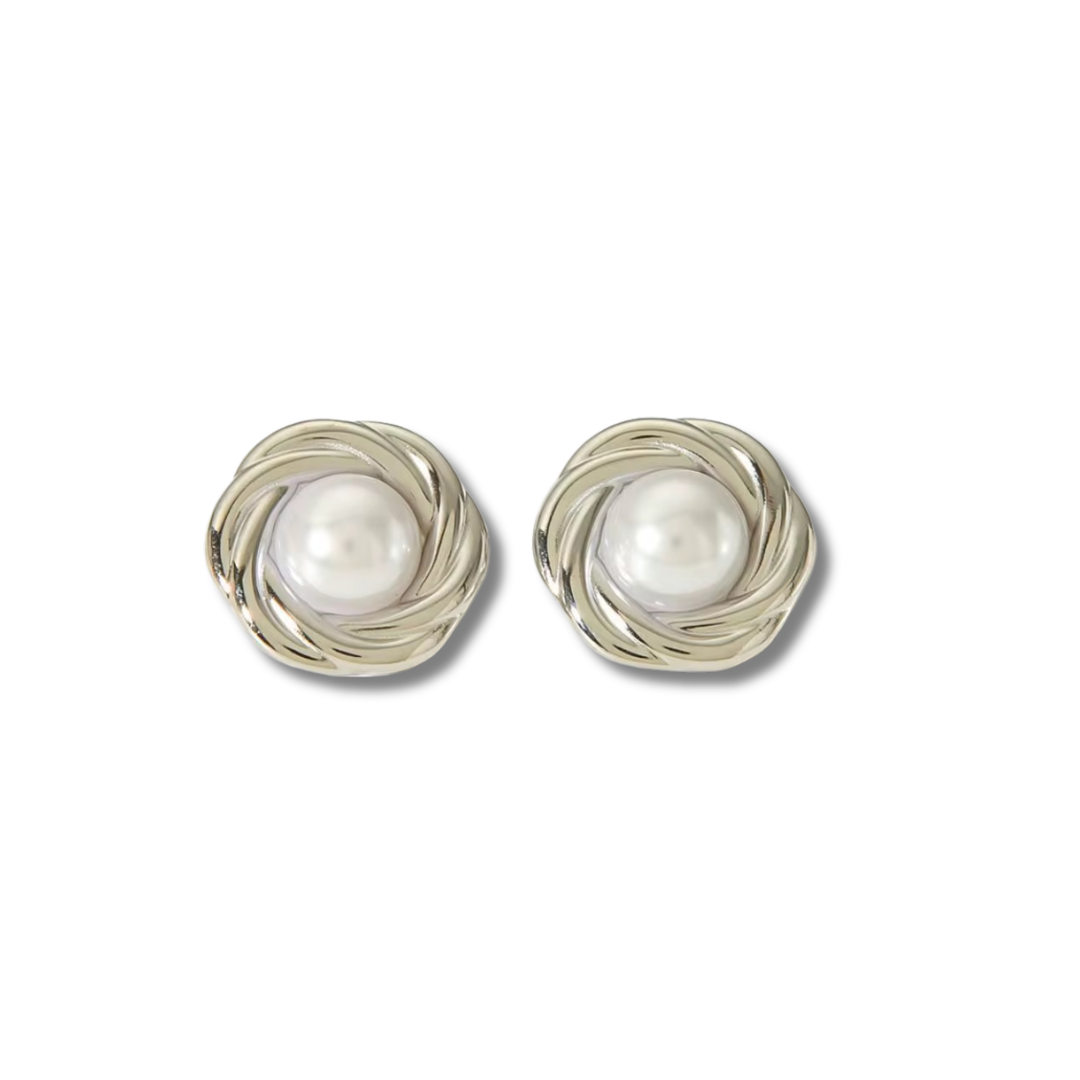PEARL STUDS | SILVER EDITION GOLDEN ECHO