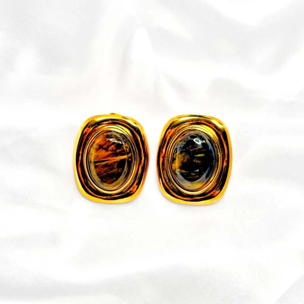 TIGEREYE STUDS GOLDEN ECHO