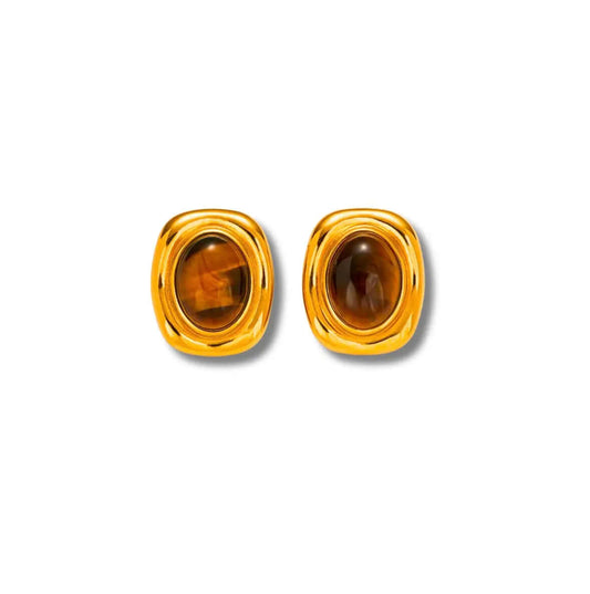 TIGEREYE STUDS GOLDEN ECHO