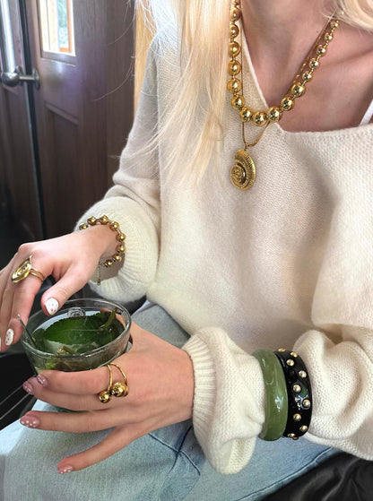 GOLDEN BEADS NECKLACE GOLDEN ECHO