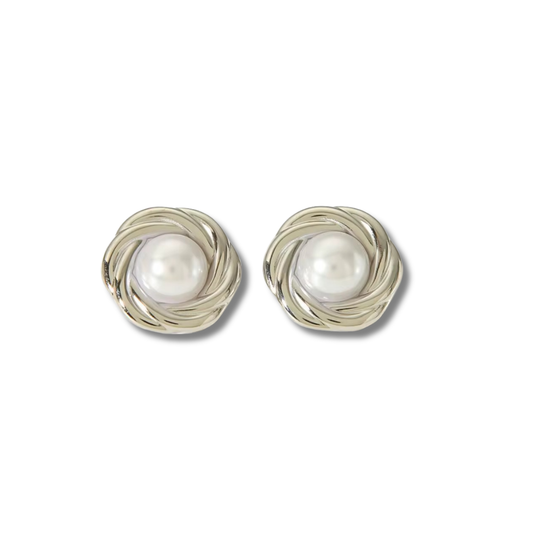 PEARL STUDS | SILVER EDITION GOLDEN ECHO