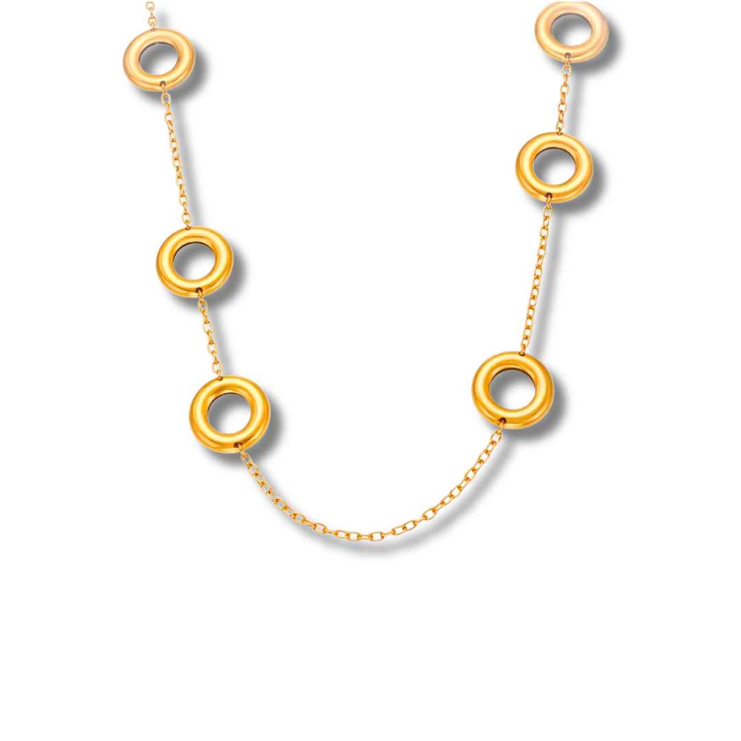 Long halo necklace GOLDEN ECHO