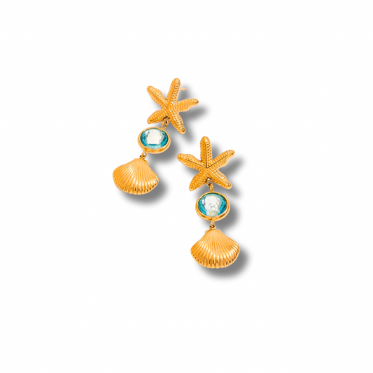 Star & Shell earrings GOLDEN ECHO
