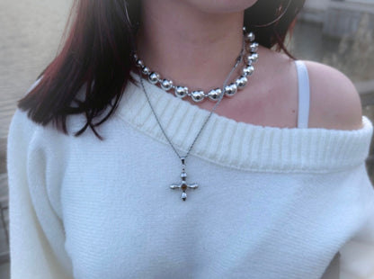 GOLDEN BEADS NECKLACE | SILVER EDITION GOLDEN ECHO