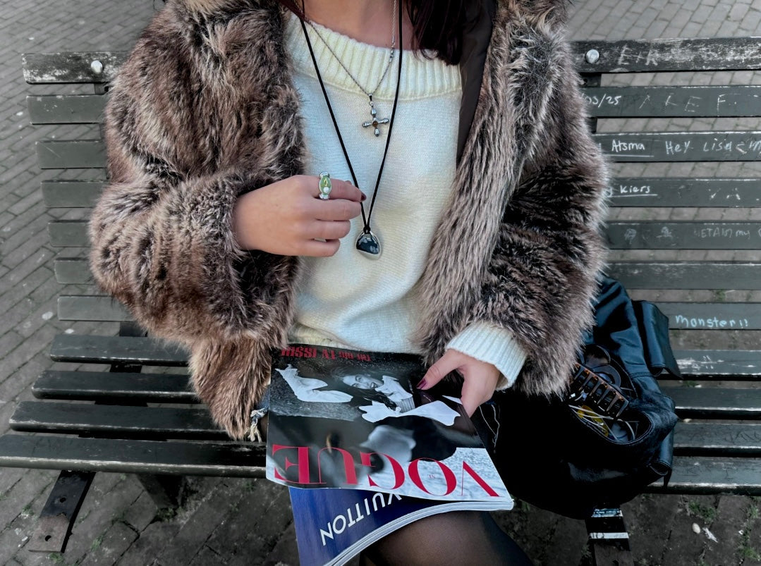 BROWN CROSS NECKLACE | SILVER EDITION GOLDEN ECHO